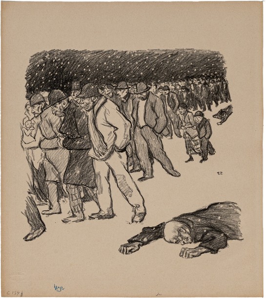 THEOPHILE STEINLEN - La misere sous la neige
