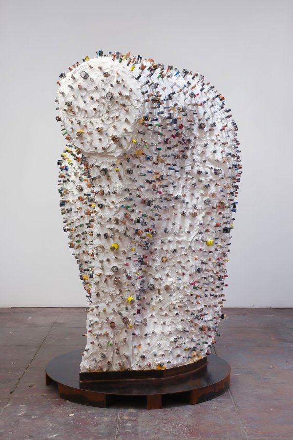 EVAN HOLLOWAY - Untitled (Large Round Volume with Batteries)