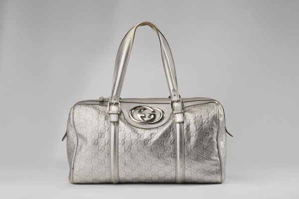 GUCCI - Borsa Guccissima Metallic Boston