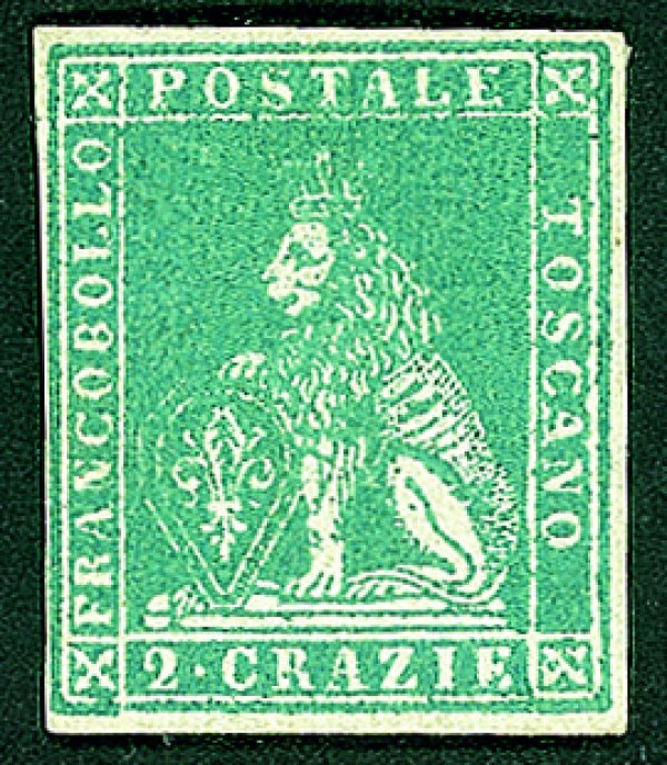 Antichi Stati Italiani - Toscana - 1852 - 2 crazie (5) - nuovo senza gomma