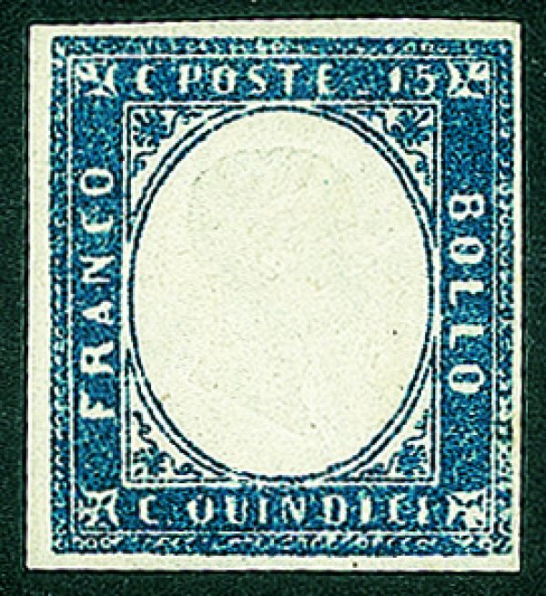 Regno - Vittorio Emanuele II - 1863 c.15 azzurro grigio scuro (11f)