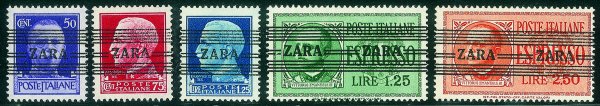 Occupazioni II guerra mondiale - Occupazione Tedesca - Zara - 1943 - Soprastampati (24/34 + 3/4 espressi)