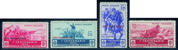 Colonie - Egeo - 1934 - Medaglie (80/90 + 38/46 Aerea) - emissione completa