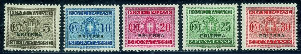Colonie - Eritrea - 1934 - Segnatasse (26/38) - serie completa