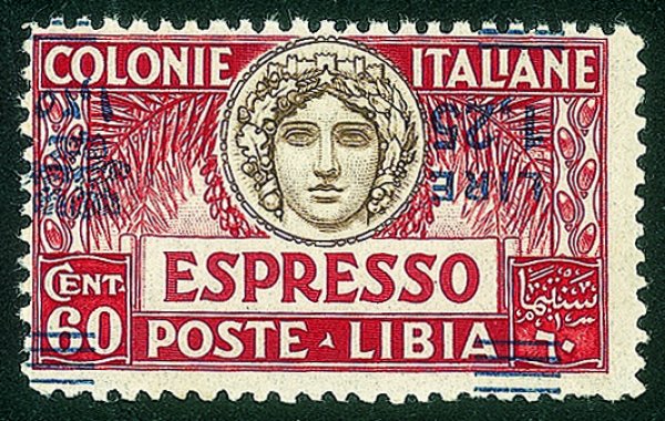 Colonie - Libia - 1927 - 1,25 lire su 60 cent (12b varietà)