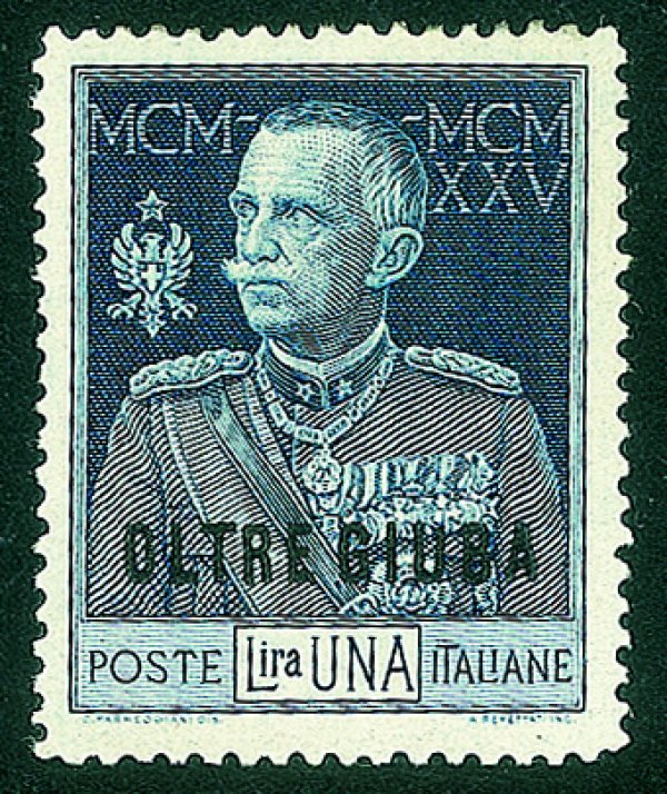 Colonie - Oltre Giuba - 1925/1926 - 1 lira Giubileo del Re (22) dentellato 13 1/2