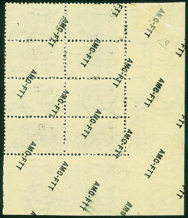 Trieste - Trieste AMG FTT - 1949/1953 - Blocco di quattro angolo di foglio del 10 lire Pacchi Postali (18a)