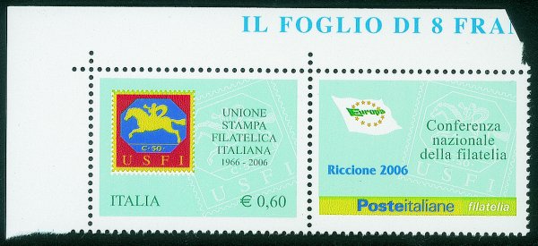 Repubblica - Dopo il 1970 - 2006 - 0,60 cent USFI (2571Aa) senza la stampa del nero