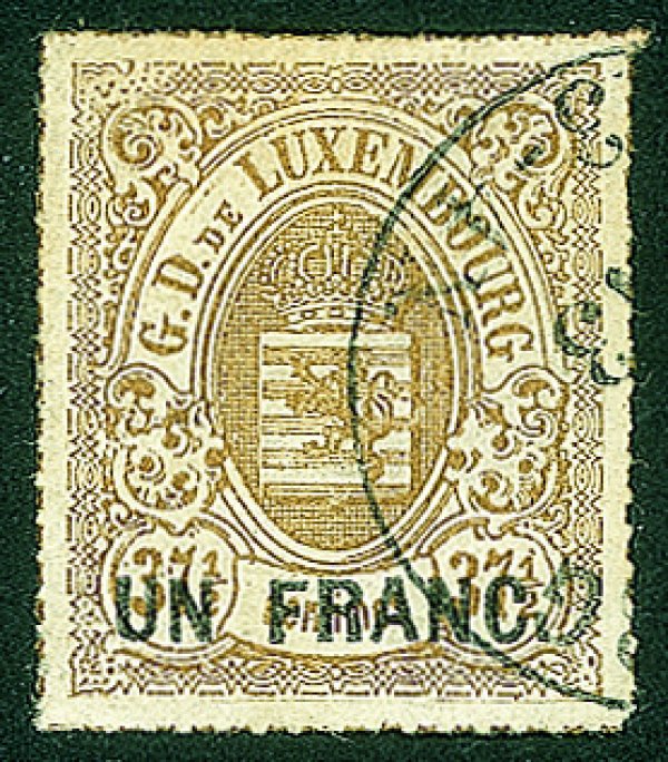 Estero - Malta - 1865/1875 - 1 franco su 37 1/2 bistro Stemma (24)