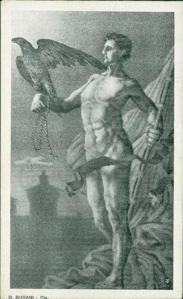 Cartoline - Pubblicitarie - 1912 (27/28 luglio) - Cartolina Scandiano Gentile per dare Ali all'Italia - D. Busani
