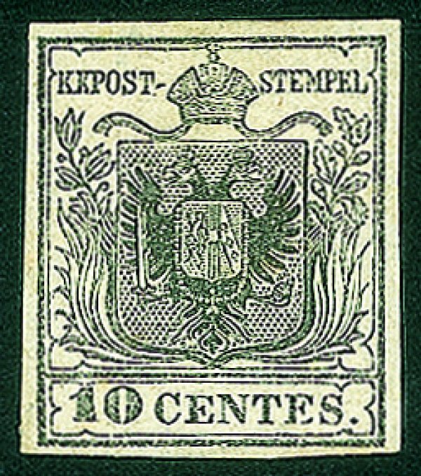 Antichi Stati Italiani - Lombardo Veneto - 1850 c.10 grigio nero