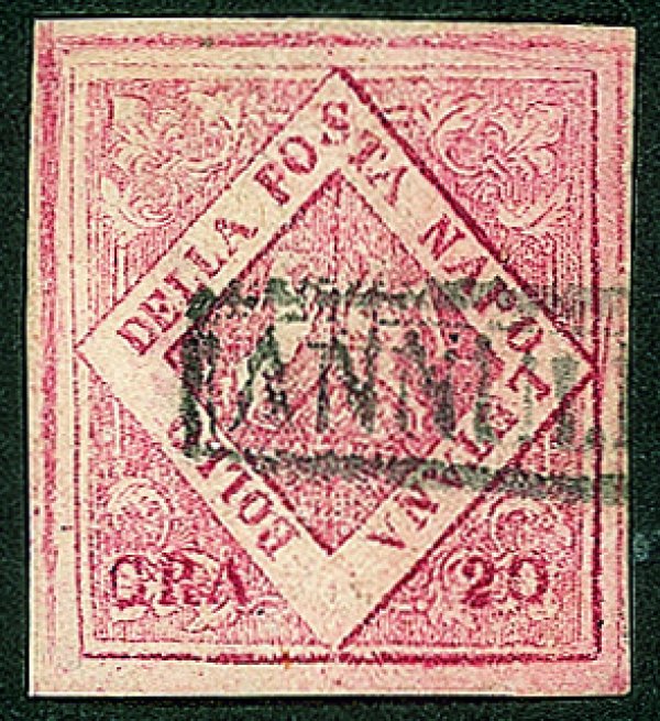Antichi Stati Italiani - Napoli - 1860 - Falso del 20 grana del VIII tipo (F14) usato