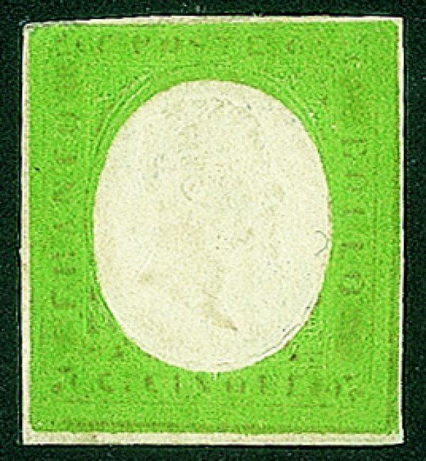 Antichi Stati Italiani - Sardegna - 1854 - 5 cent verde (7d)
Nuovo con piena gomma originale
