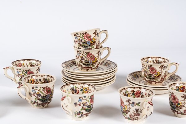 Servizio da caffè 'Nabob'.
Inghilterra, Manifattura Mason's, circa metà  XX secolo.