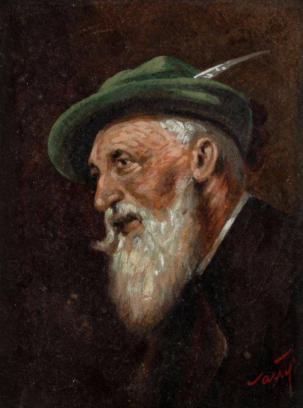 ARCHIMEDE SANTI - Ritratto di anziano