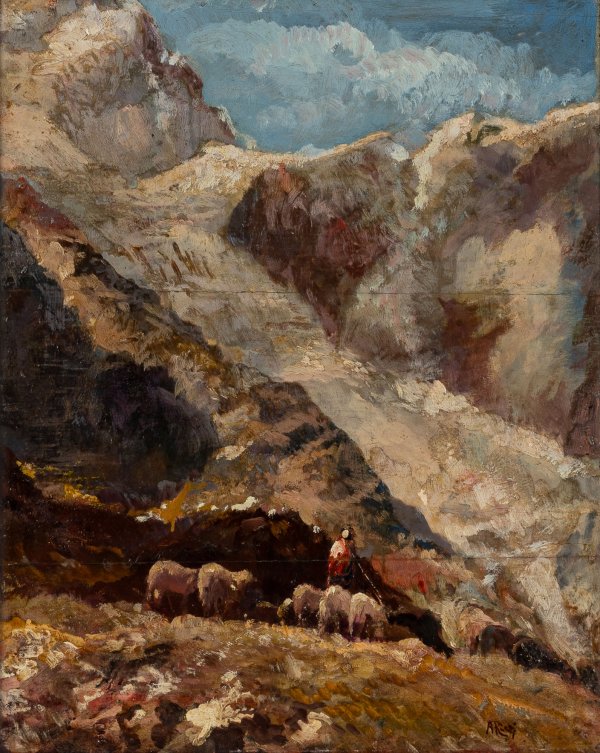 ARTURO RIETTI - Pascolo di montagna