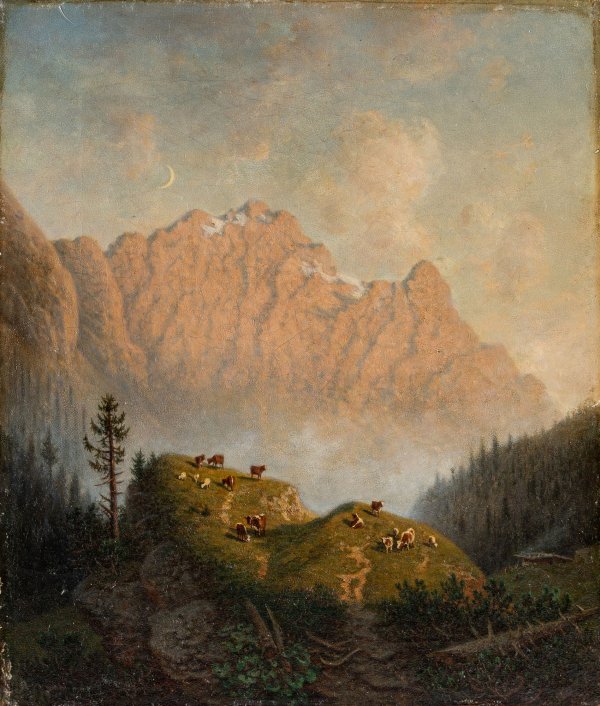 FRANZ XAVER VON HOFSTETTEN - Mucche in alpeggio