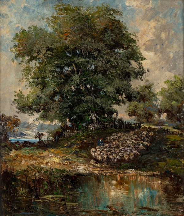RUDOLF WEHN - Gregge in riva al fiume