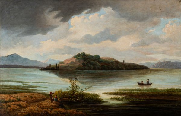 GIOVAN BATTISTA LELLI - Paesaggio lacustre