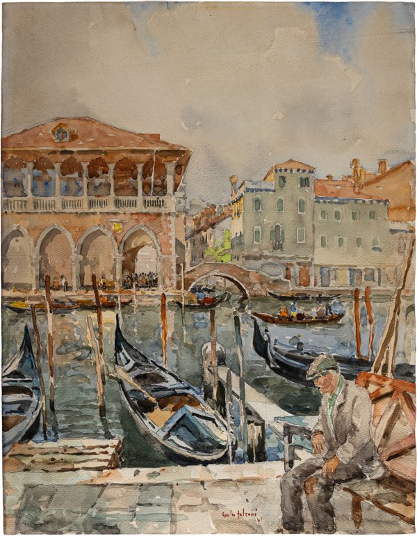 GIULIO FALZONI - Veduta di Venezia