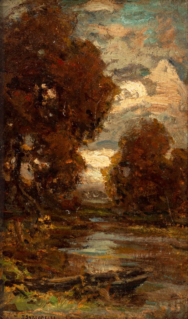 FRANCESCO SARTORELLI - Barca lungo il fiume