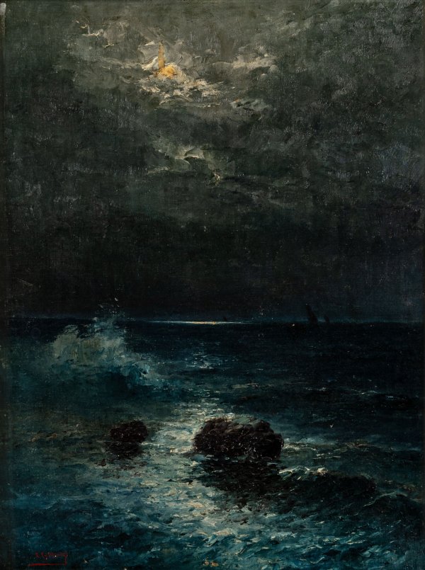 GIUSEPPE CAVALLERI - Marina notturna