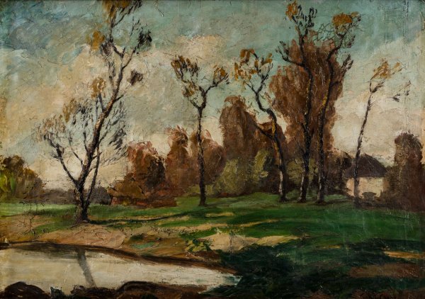 GEORGES CARRÈ - Paesaggio lacustre