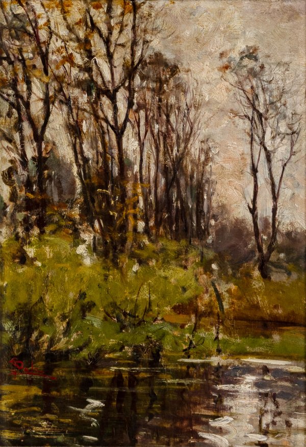 PAOLO SALA - Paesaggio con stagno (Le ultime foglie)