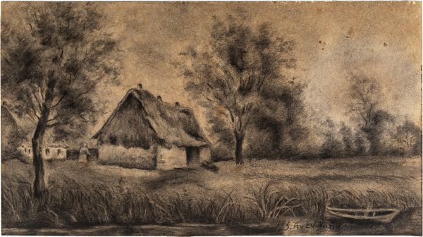 ARTISTA EUROPEO DEL XIX-XX SECOLO - Paesaggio di campagna