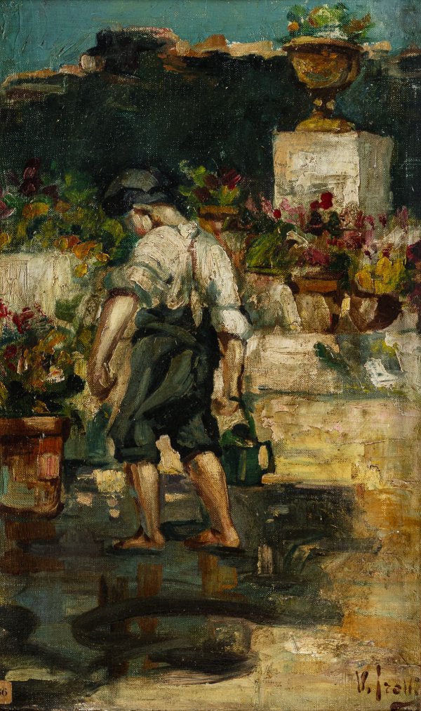 ARTISTA ITALIANO DEL XIX-XX SECOLO - Fanciullo di spalle