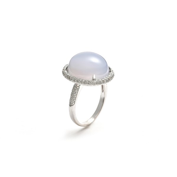 Anello con Agata e Diamanti.