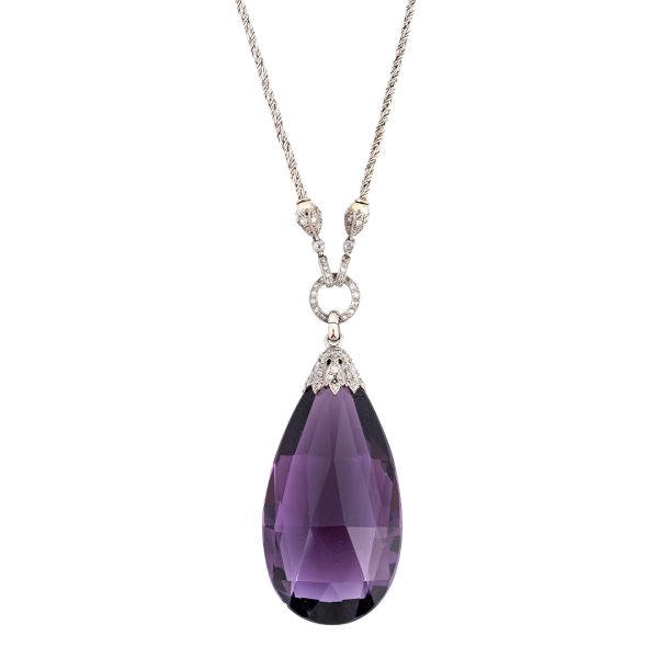 Collana con Ametista e Diamanti.