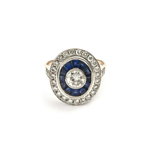 Anello con Diamanti e Zaffiri.