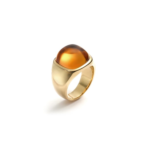 Anello con Quarzo Citrino.