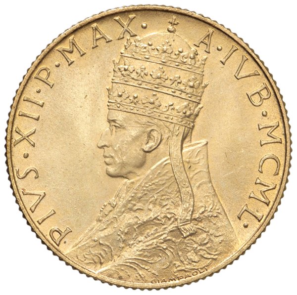 MONETE ITALIANE - Stato Pontificio – Pio XII (1939-1958)