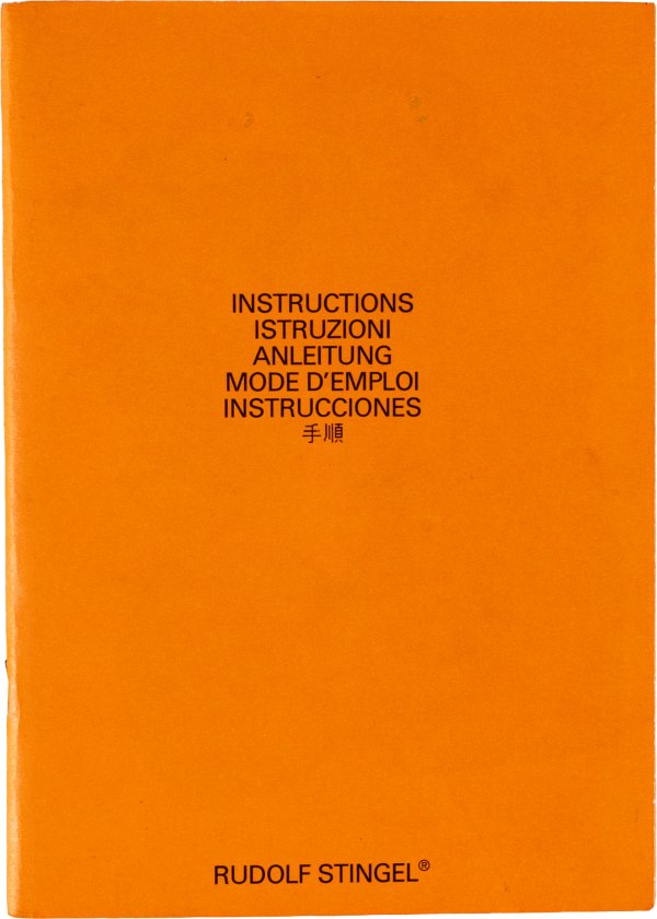 RUDOLF STINGEL - Istruzioni