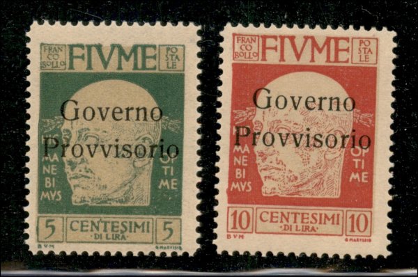 Occupazioni I guerra mondiale - Fiume - 1921 - Nuova tiratura della serie D'Annunzio