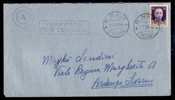 Occupazioni I guerra mondiale - Fiume - Navigazione