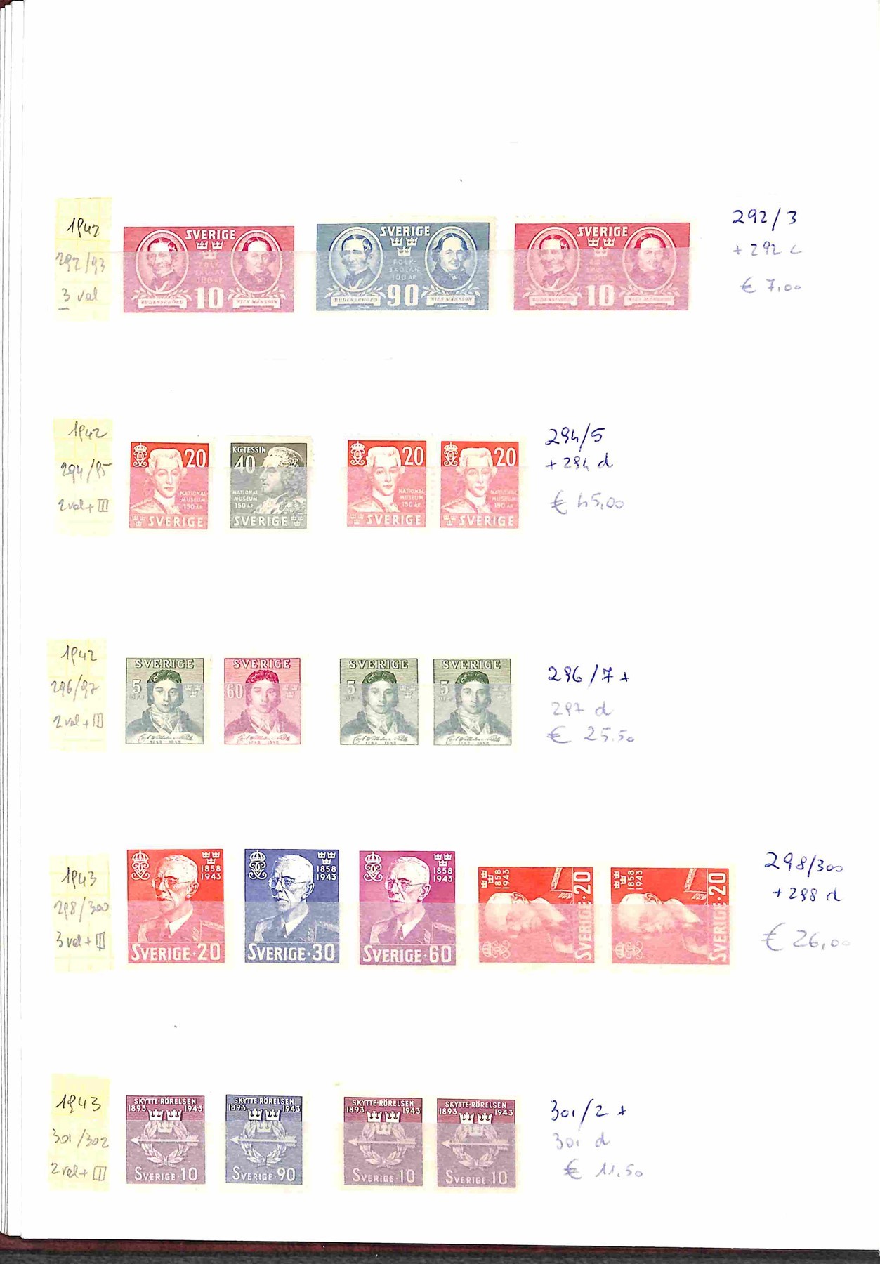 Lotti e Collezioni - Europa e Oltremare - SVEZIA - 1935/1994