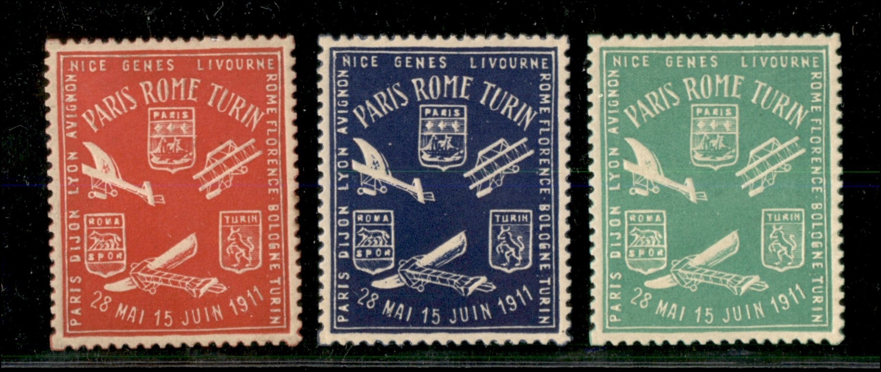 Regno - Posta Aerea - 1911 - Esposizione Mondiale di Torino