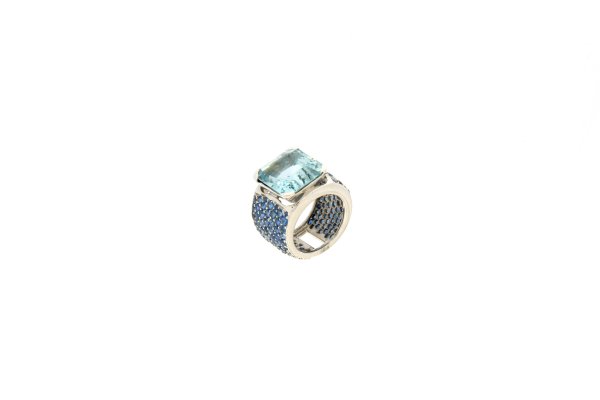 Anello - Anello in oro bianco 18kt, anni '00