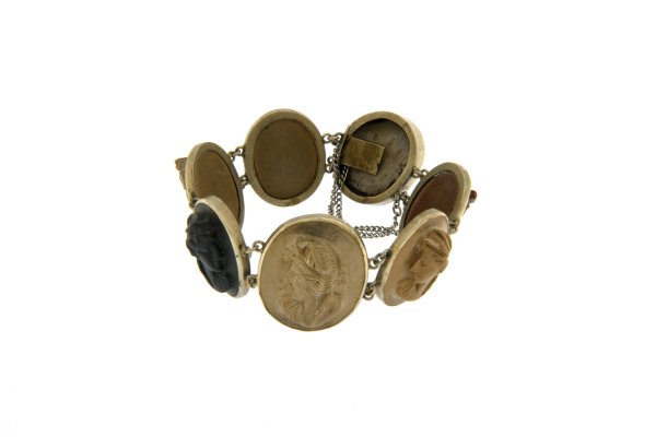 BRACCIALE - Bracciale in lega d'argento, fine '800