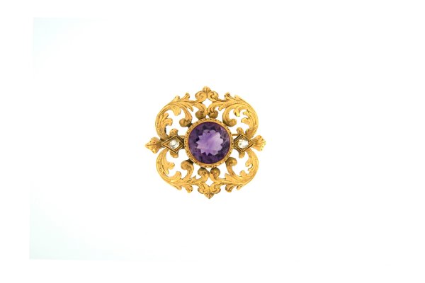 spilla - Spilla in oro giallo 18kt, anni '40
