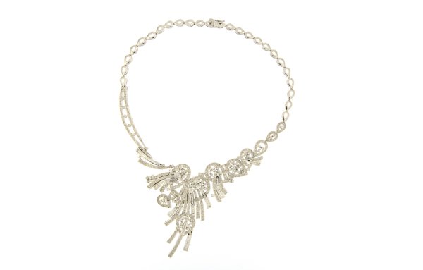 COLLANA - Collier in oro Bianco 18kt, anni '90