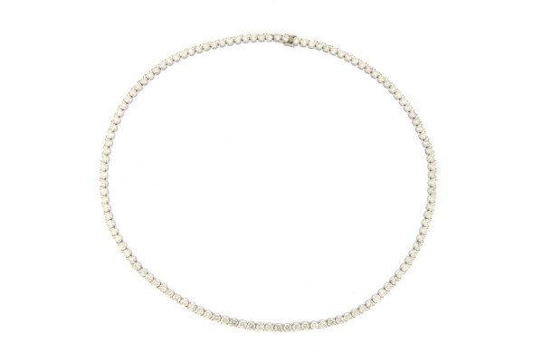 COLLANA - Collana tennis in oro bianco 18kt, anni '00