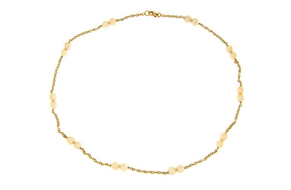 COLLANA - Collier in oro giallo 18kt, anni '50