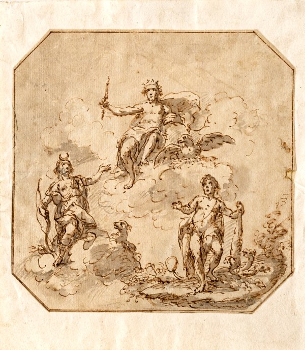 ZAMPA GIACOMO - Scuola emiliana del secolo XVIII - Giove, Ercole e Diana