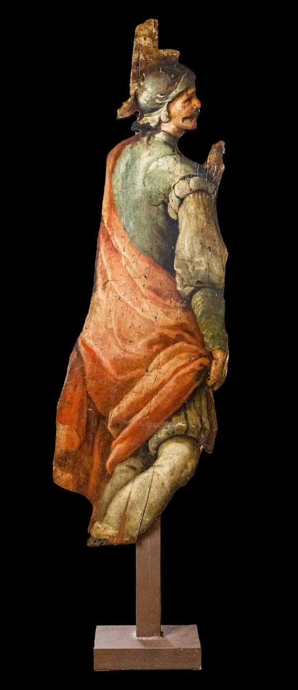 PANNELLO - Arte lombardo-veneta del secolo XVII - Guerriero con elmo e corazza