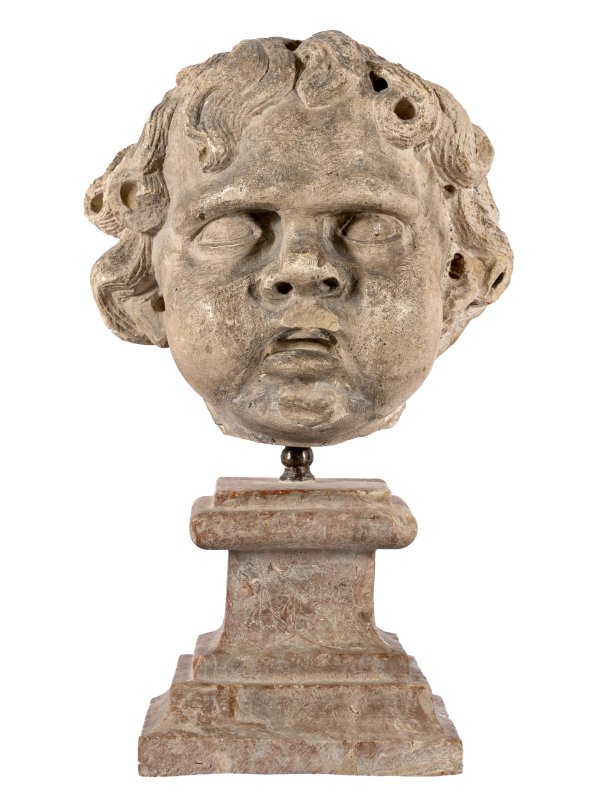 TESTA DI PUTTO - Scultore del secolo XVII - Testa di putto