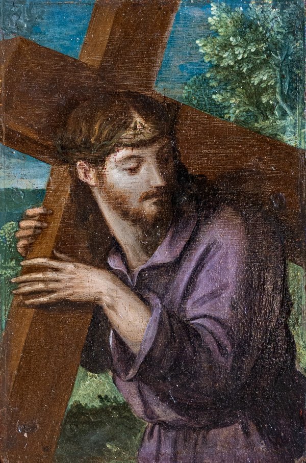 AUTORE NON IDENTIFICATO - Scuola veneta del secolo XVI - Cristo portacroce